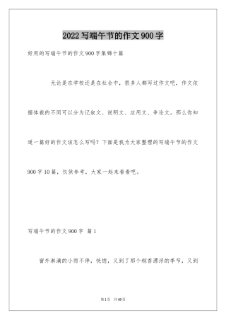 2024写端午节的作文900字_11