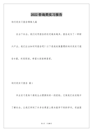 2024咨询类实习报告