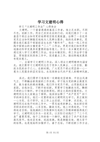 学习文建明心得