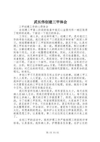 武长伟创建三甲体会