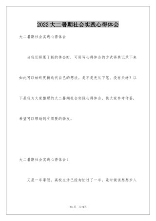 2024大二暑期社会实践心得体会_3