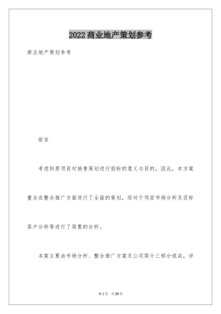 2024商业地产策划参考