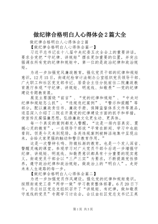 做纪律合格明白人心得体会2篇大全 (3)