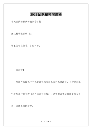 2024团队精神演讲稿_398
