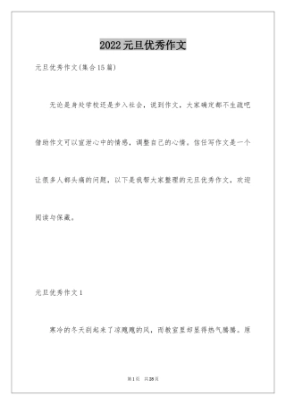 2024元旦优秀作文_17