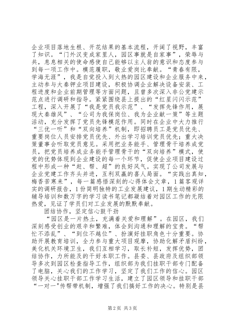 主任助理挂职心得体会_第2页