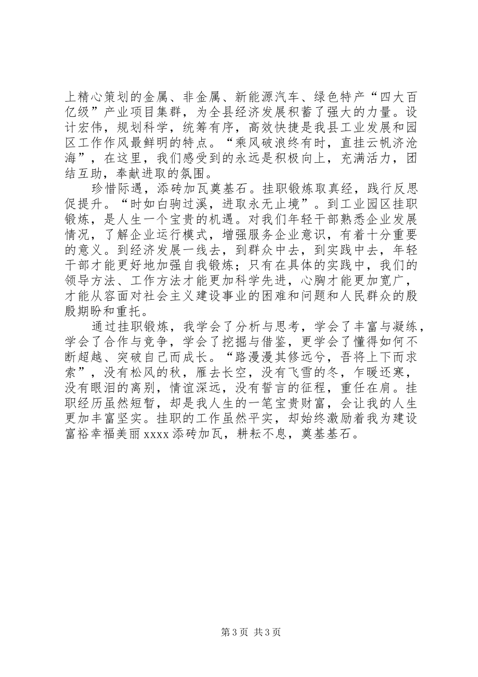 主任助理挂职心得体会_第3页