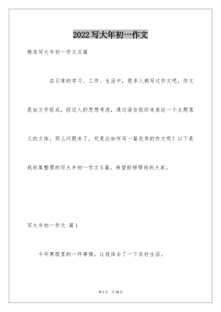 2024写大年初一作文_26