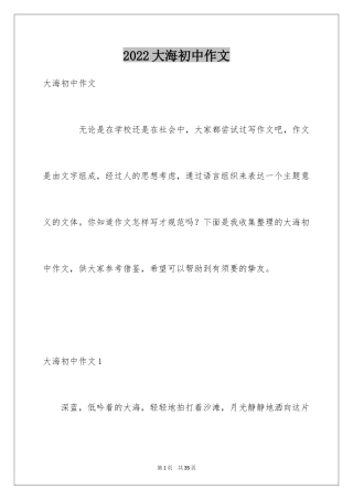 2024大海初中作文_8
