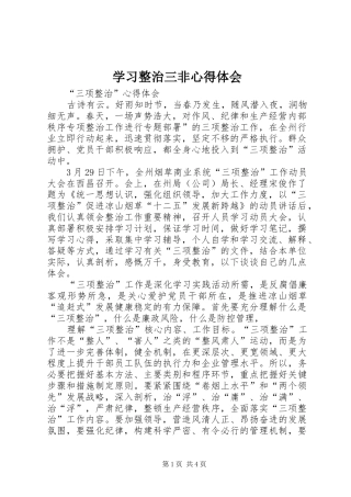 学习整治三非心得体会_2