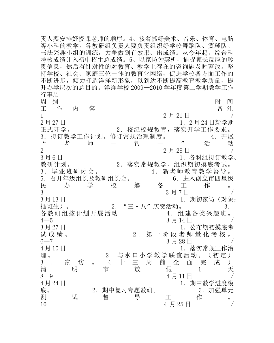 教导处范文小学部第二学期教导处工作计划 _第3页