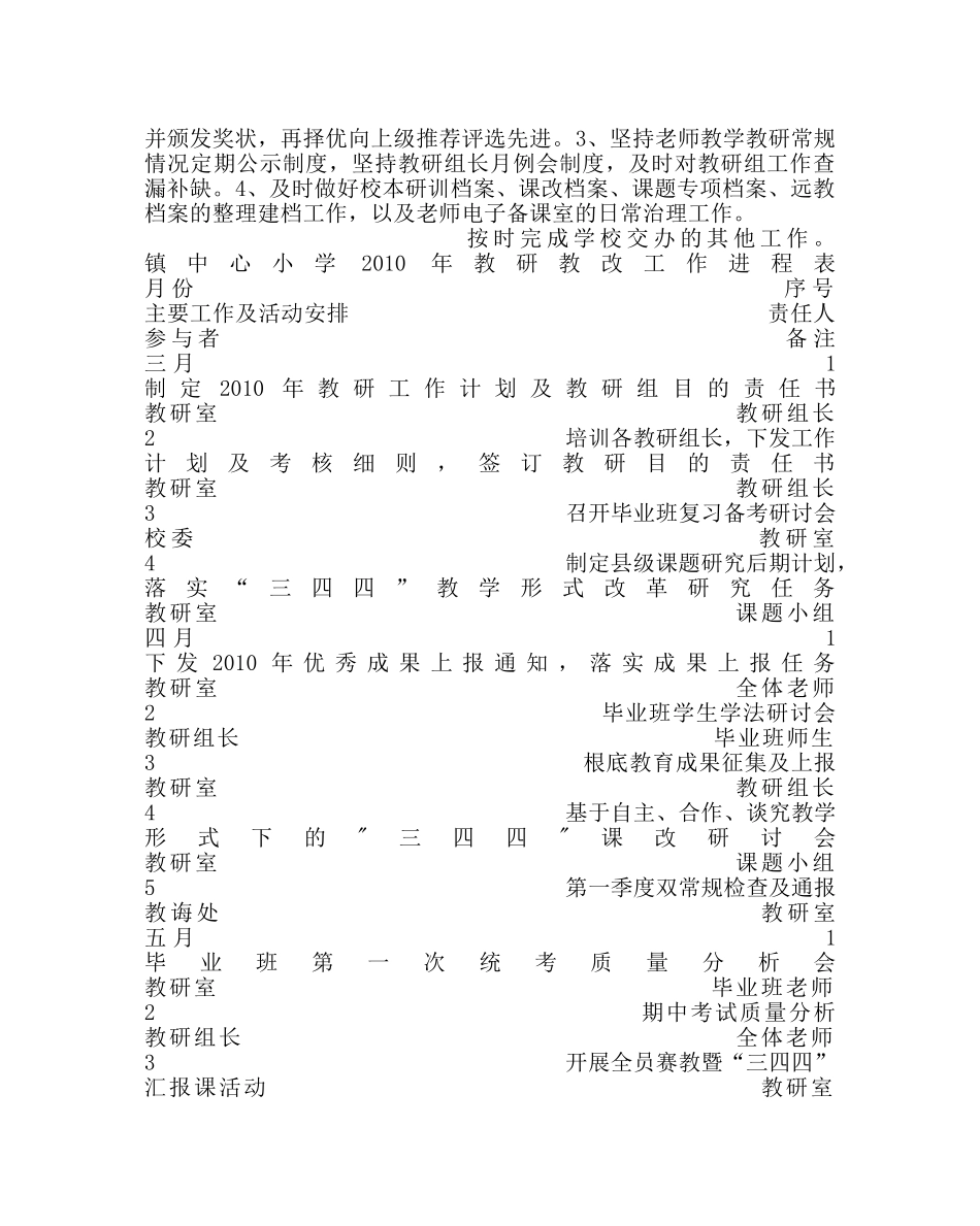 教导处范文小学教研工作计划七 _第3页