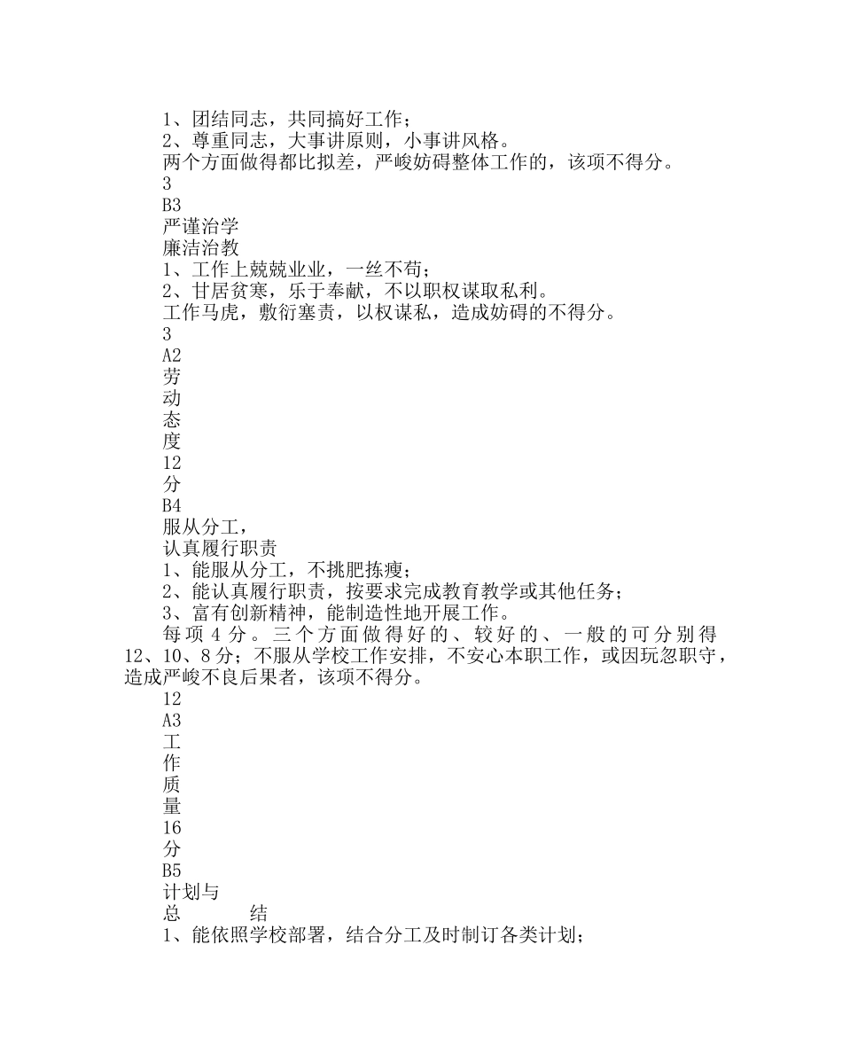 教导处范文学校中层干部素质要求及评价细则 _第2页