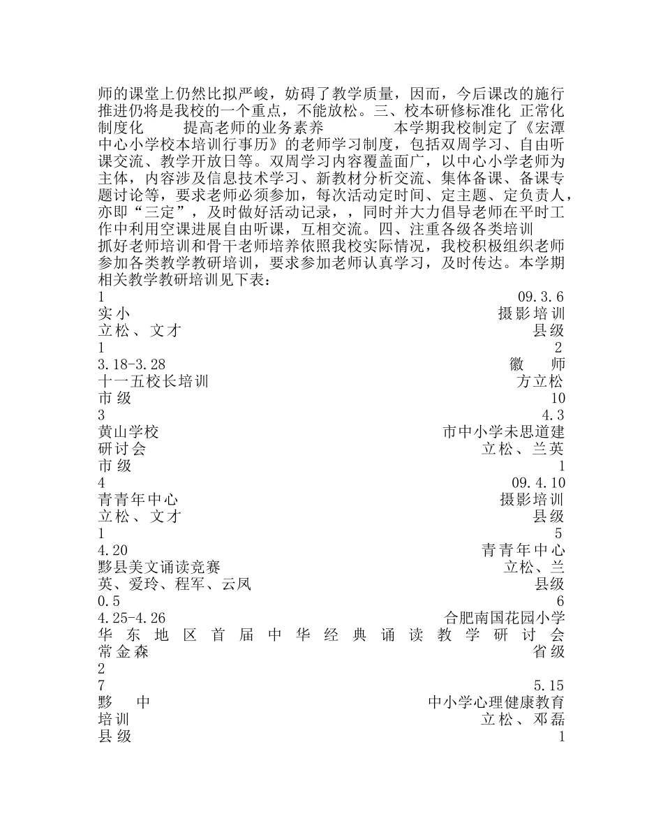 教导处范文中心小学教研工作总结 _第3页