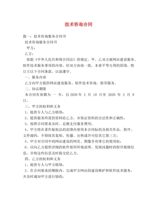 技术咨询合同 (3) 