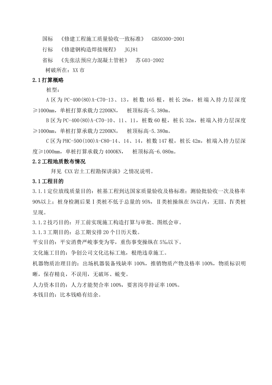 建筑行业预应力混凝土管桩工程施工方案 _第2页