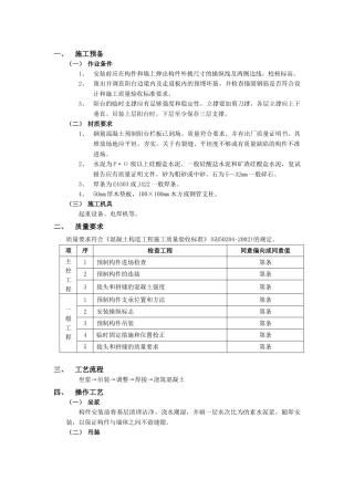 建筑行业预制阳台栏板安装工程 