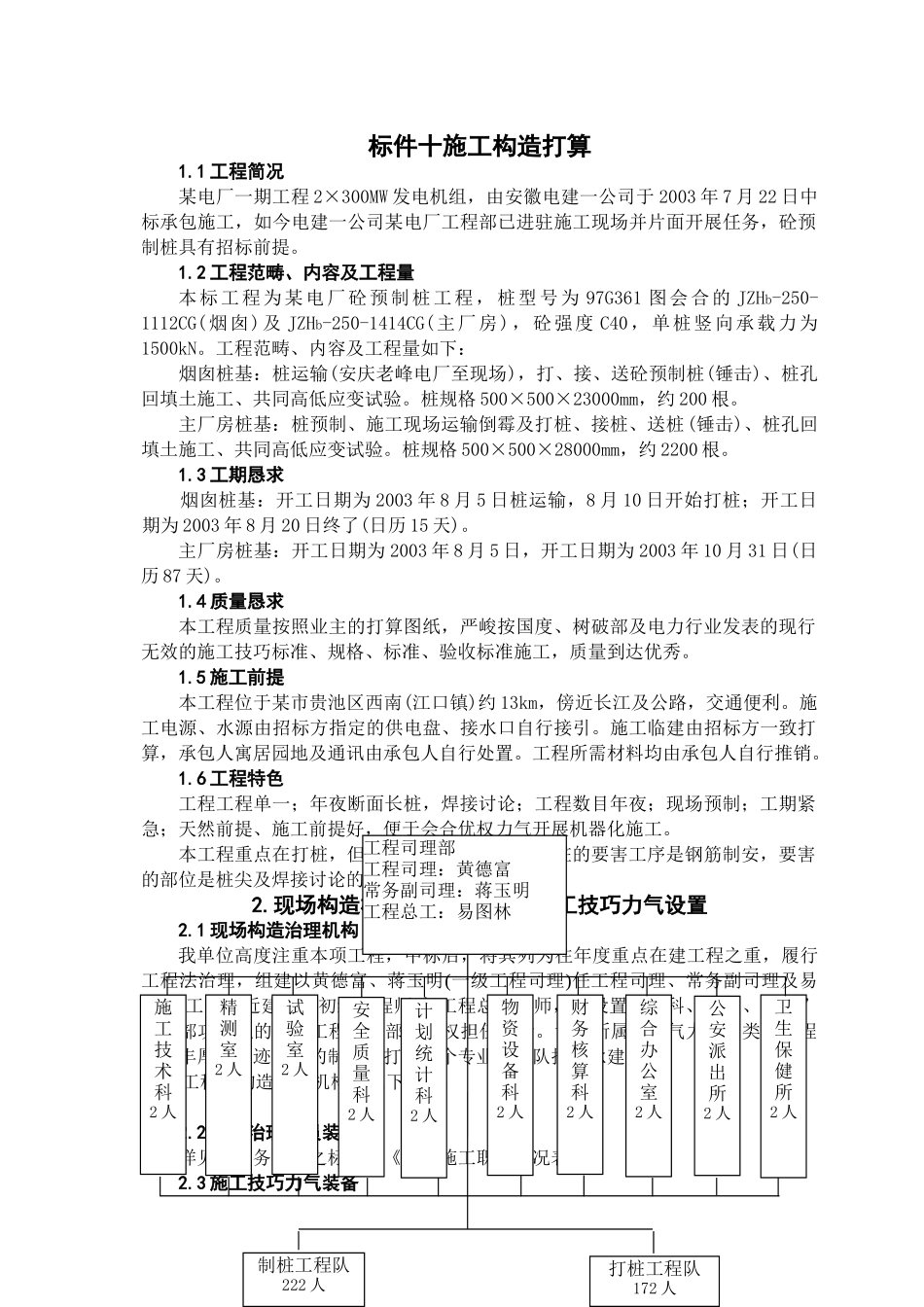 建筑行业预制桩工程施工组织设计方案 _第1页