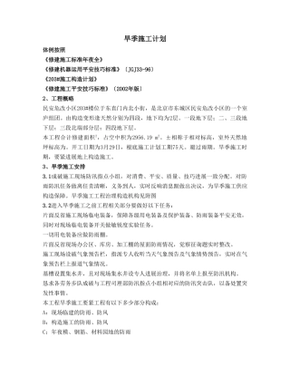 建筑行业雨季施工方案 