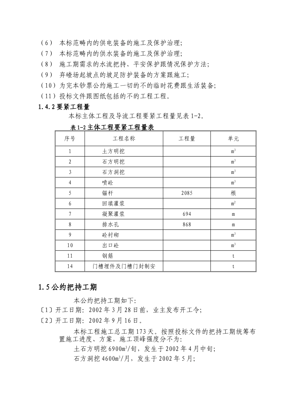 建筑行业重庆某导流洞施工组织设计方案 _第3页