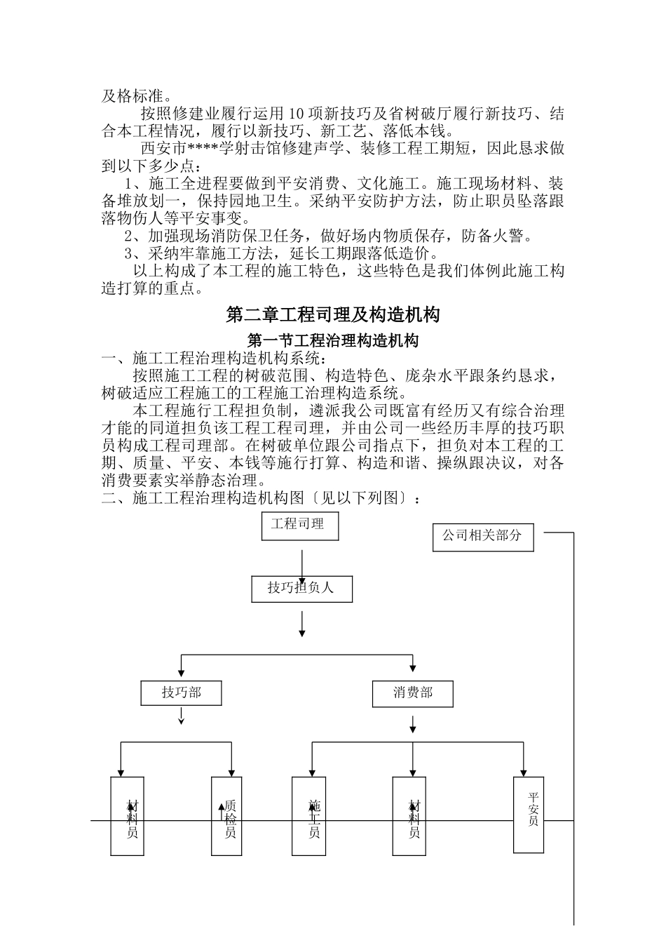 建筑行业西安某体育学校射击馆建筑声学、装修工程（绿色环保施工） _第2页