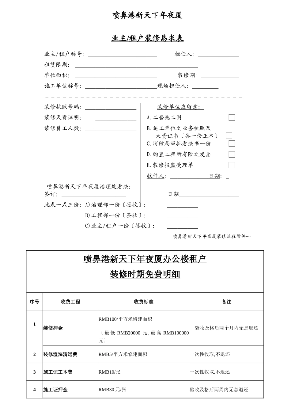 建筑行业装修程序指南及表格 _第3页