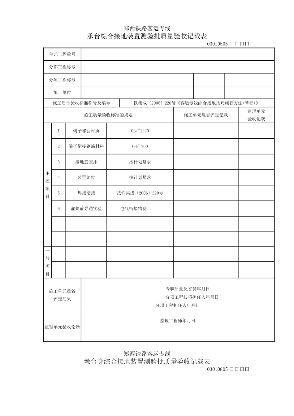 建筑行业综合接地安装检验批 _第1页