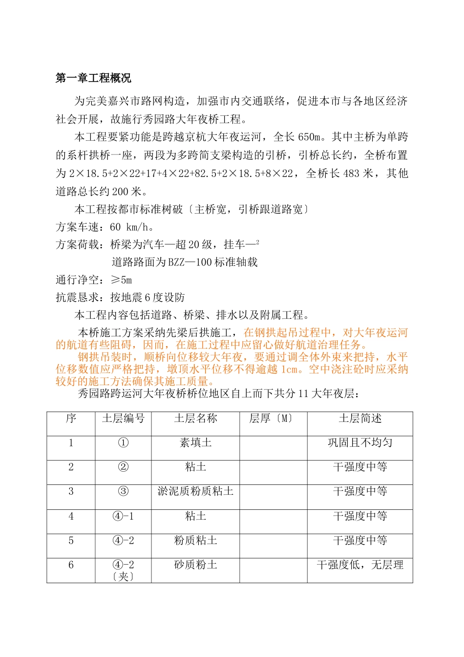 建筑行业秀园路跨杭申线大桥及附属工程施工组织设计方案 _第3页