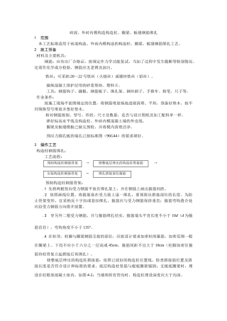 建筑行业砖混、外砖内模结构构造柱、圈梁、板缝钢筋绑扎 