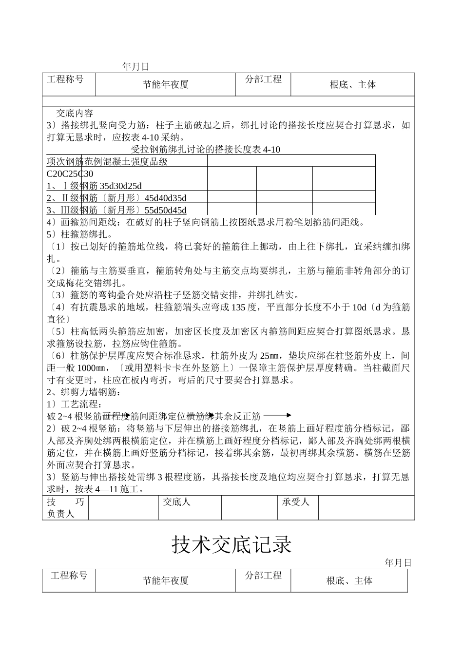 建筑行业现浇框架结构钢筋绑扎技术交底 _第2页