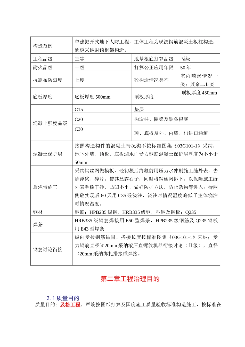 建筑行业新乡平原路人防工程组织设计 _第3页