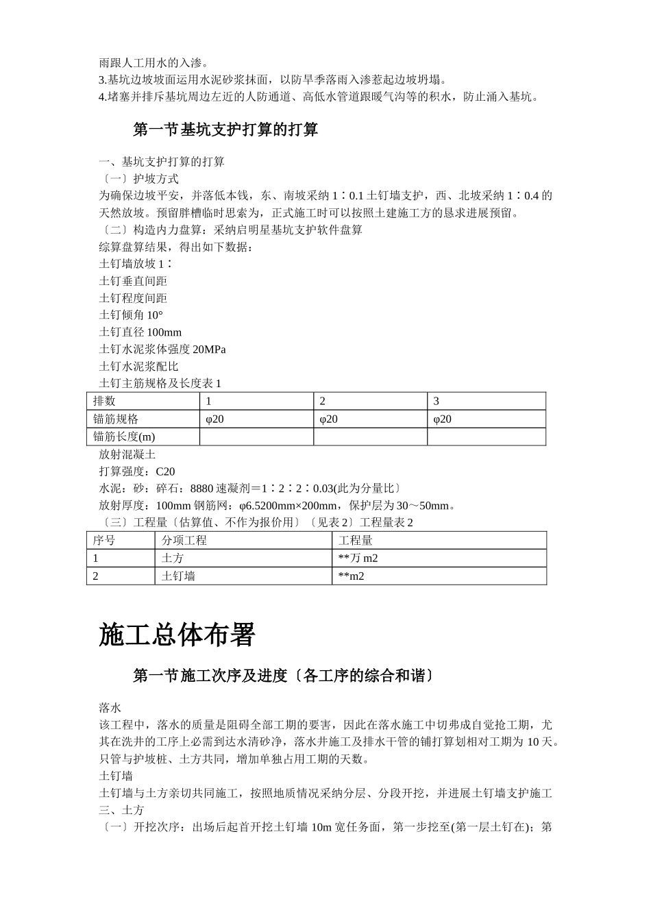 建筑行业文莱驻华大使馆基坑工程施工组织设计方案 _第3页