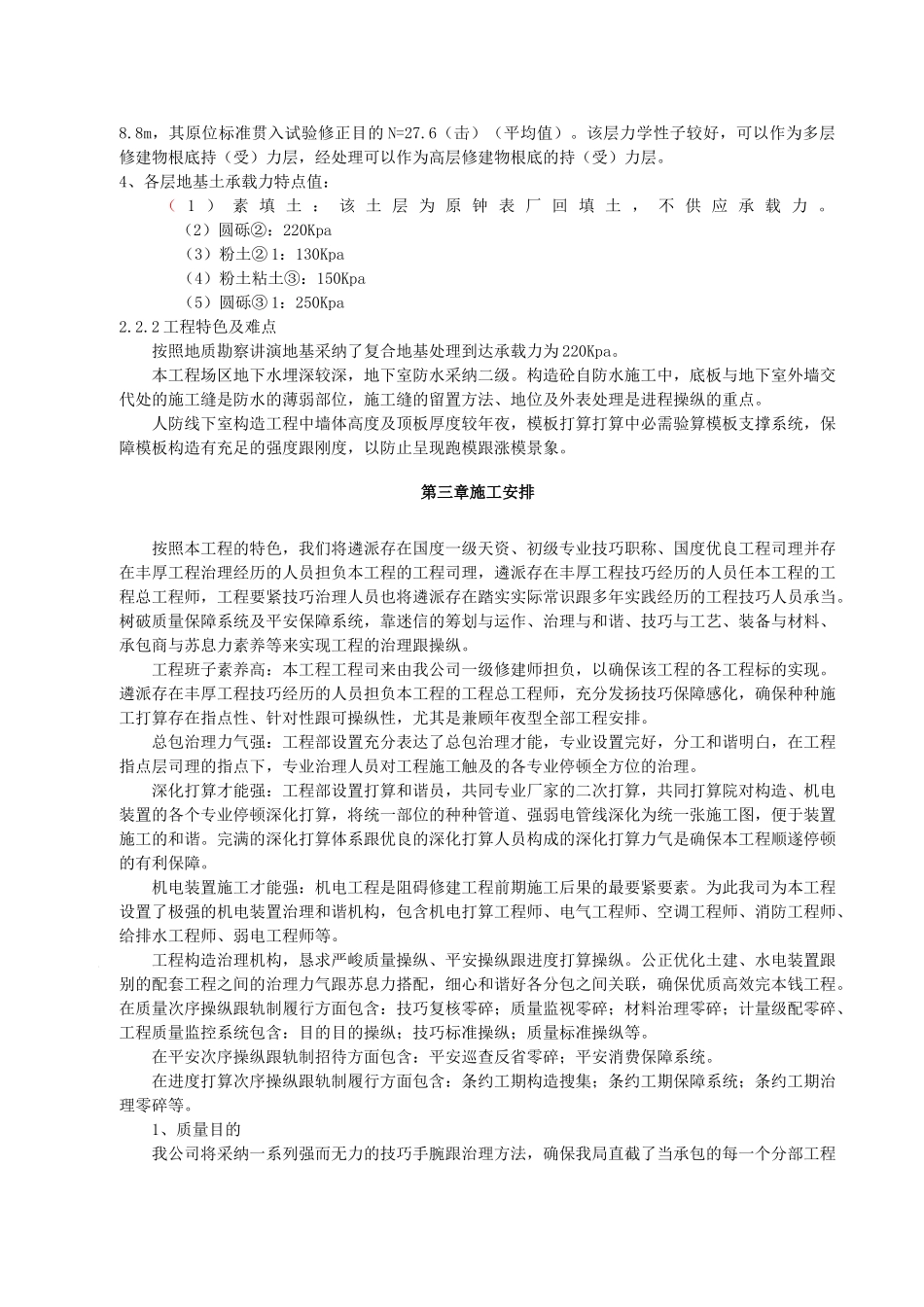 建筑行业文化艺术中心人防工程施工组织设计 _第2页