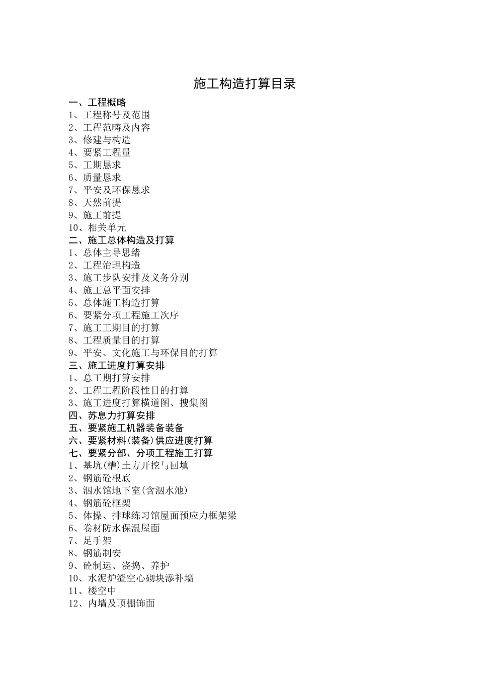 建筑行业徐州师范大学体育馆、游泳馆工程施工组织设计 _第1页