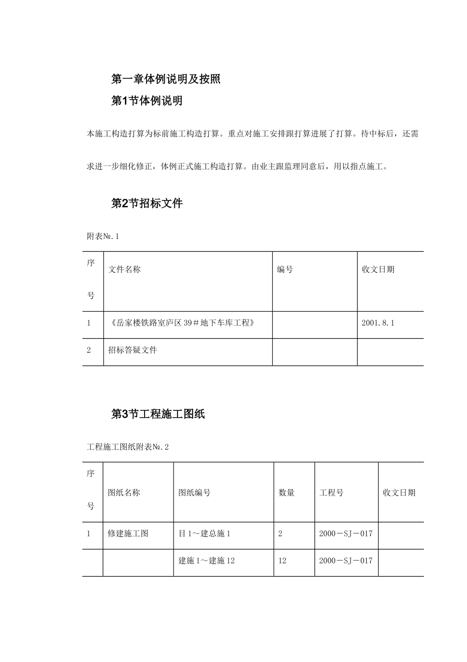 建筑行业岳家楼铁路住宅区＃地下车库工程施工组织设计 _第2页