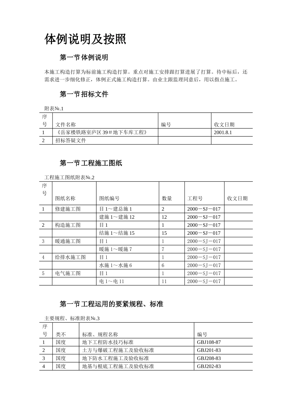 建筑行业岳家楼铁路住宅区39＃地下车库工程施工组织设计 _第2页