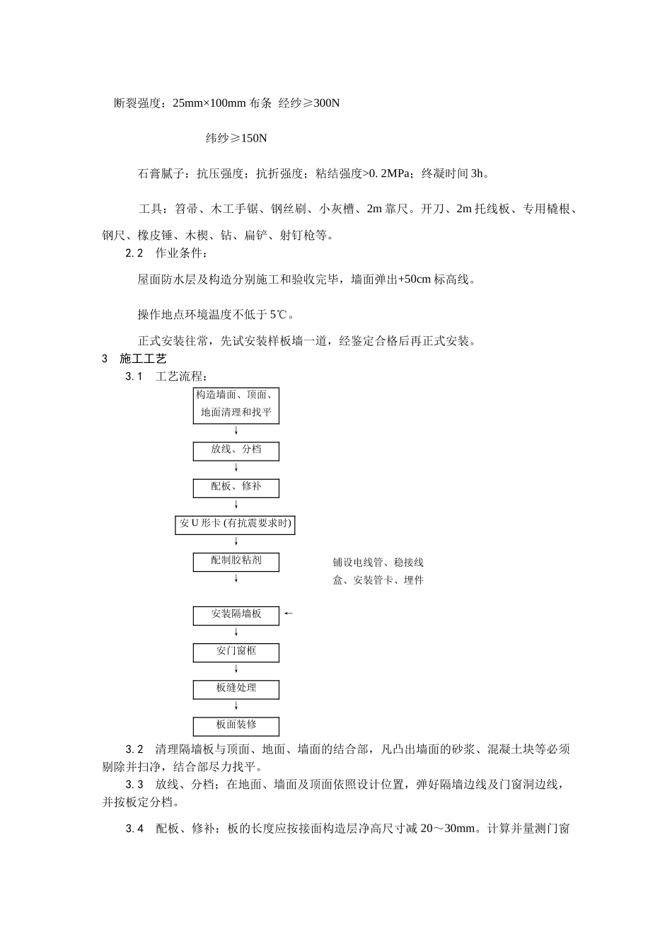 建筑行业增强石膏空心条板隔墙施工 _第2页