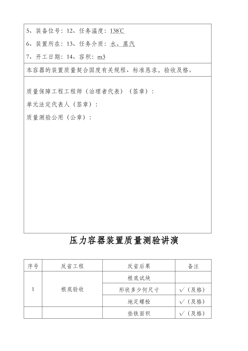 建筑行业压力容器安装质量证明书(样本) _第3页