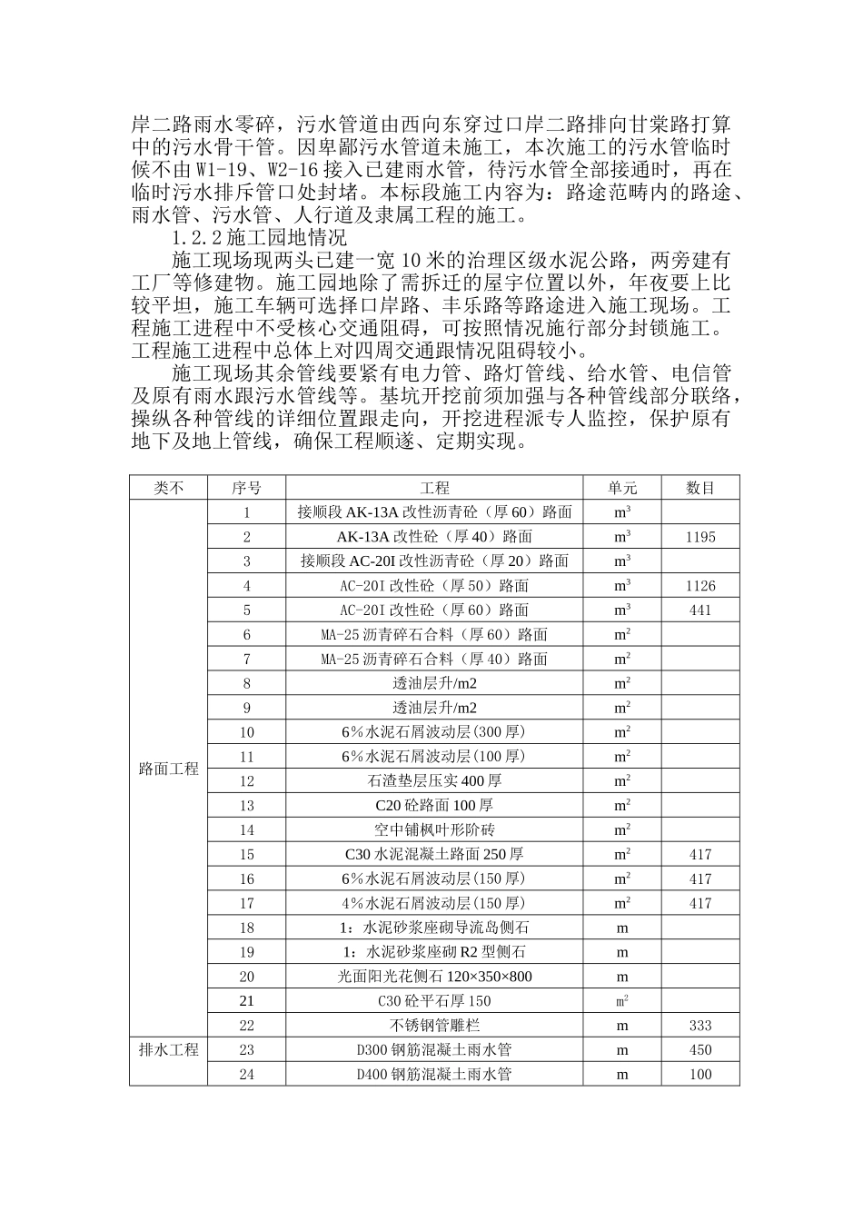 建筑行业五邑大道贯通至港口路工程道路、排水、挡土墙、综合管线施工组织设计方案 _第3页