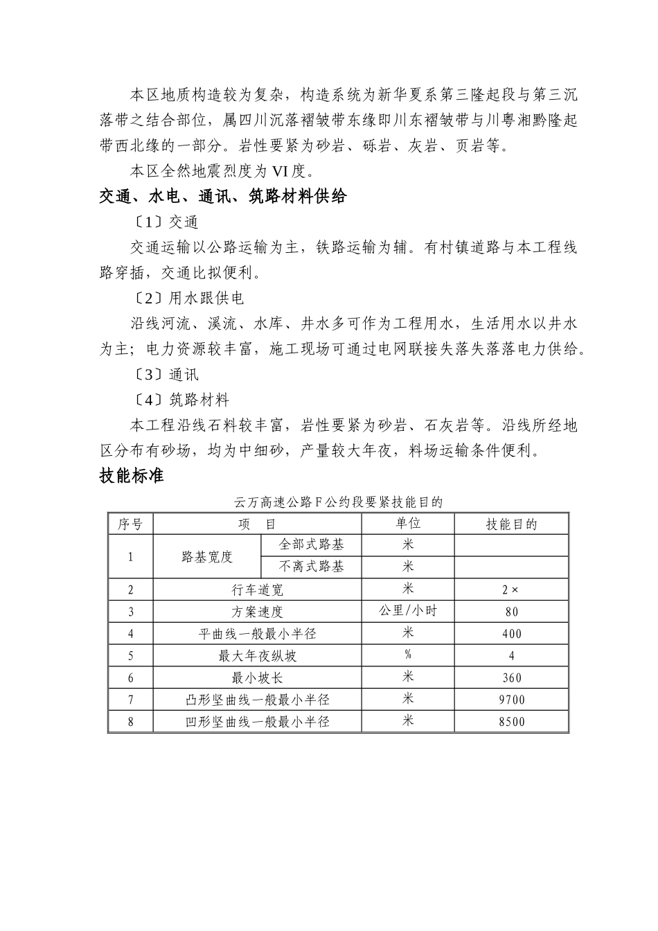 建筑行业云万高速公路F合同段实施性施组 _第2页