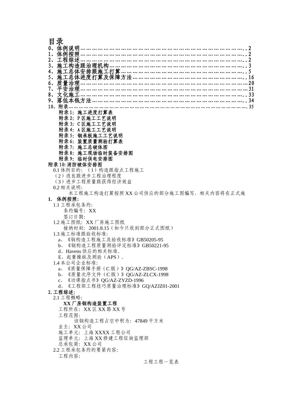 建筑行业XX工程钢结构施工组织设计方案 _第1页