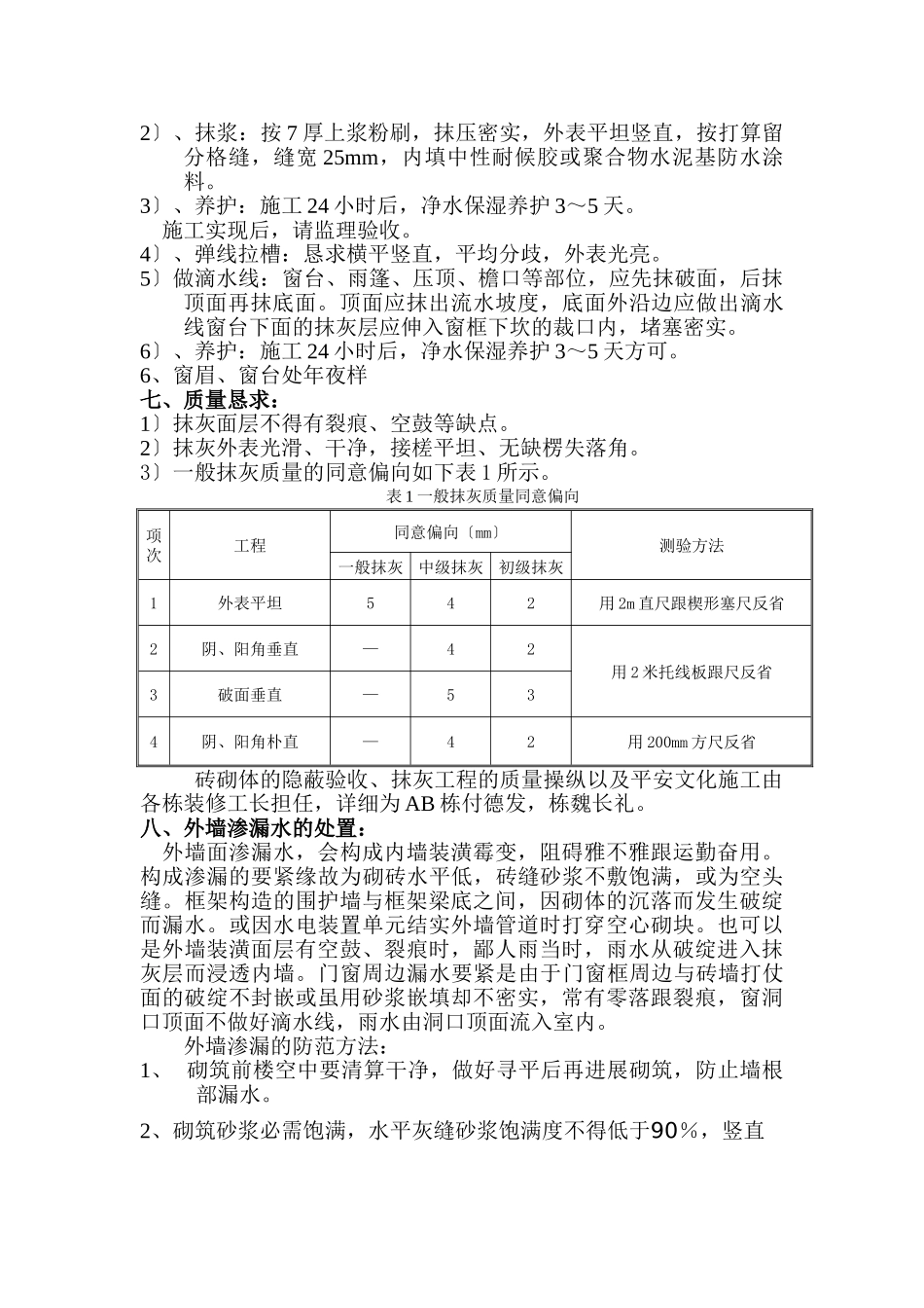 建筑行业G3-2外墙抹灰施工方案 _第3页