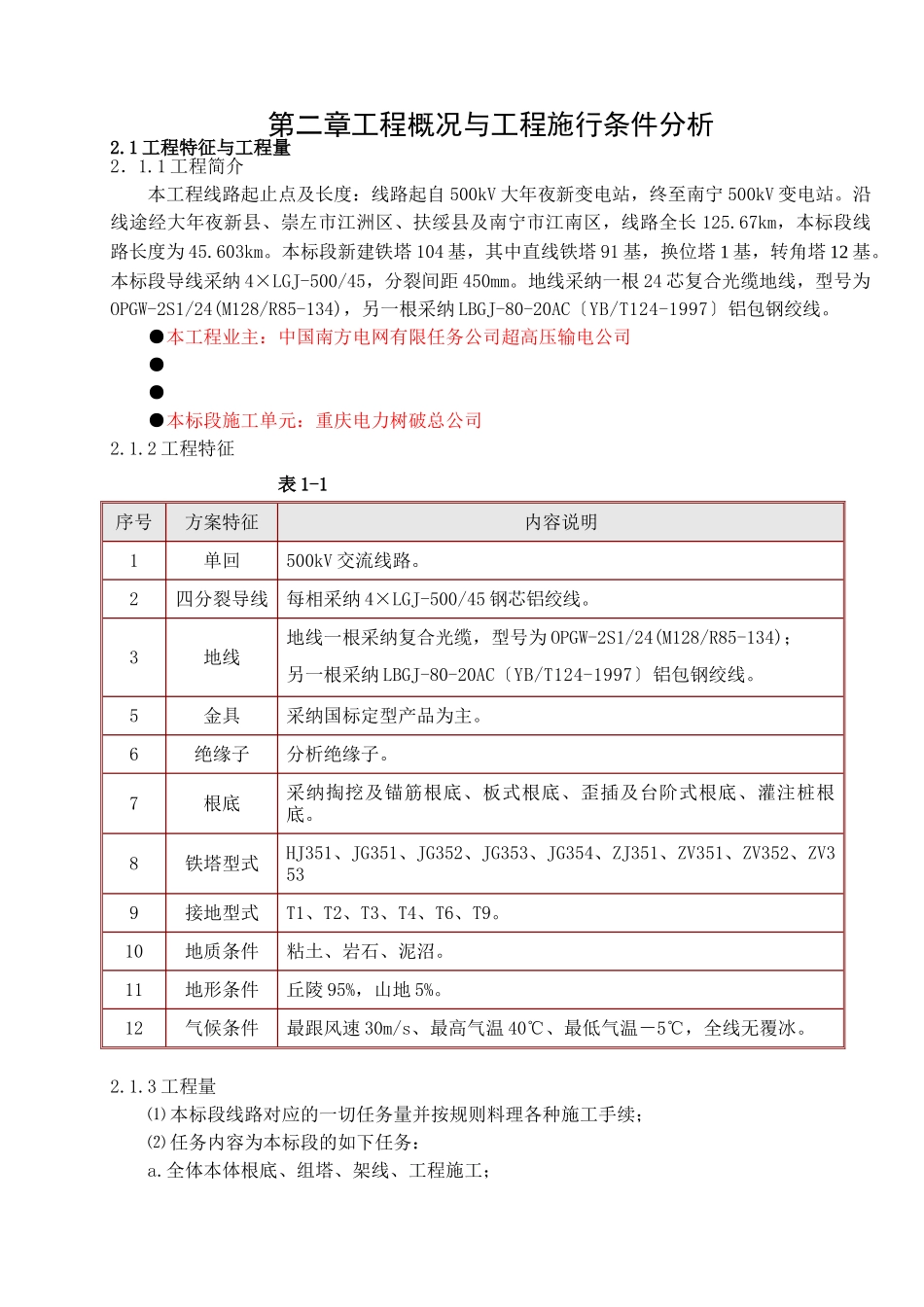 建筑行业500kv滇南送出施工组织设计(第11标) _第3页