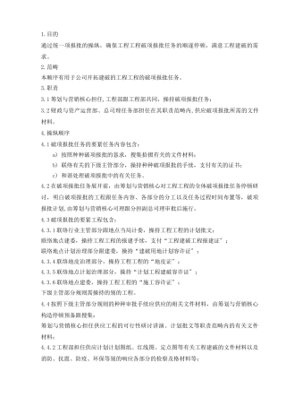 建筑行业21.2立项报批控制程序 