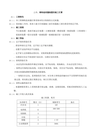 建筑行业20钢结构雨蓬施工工艺 