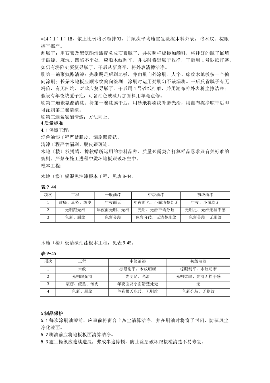 建筑行业037木地（楼）板施涂清漆打蜡施工 _第3页
