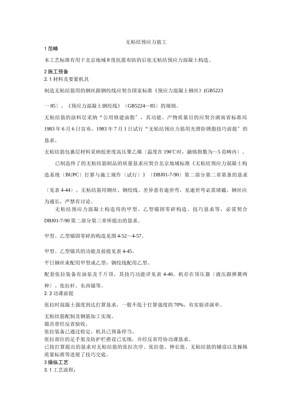 建筑行业035无粘结预应力筋工 _第1页