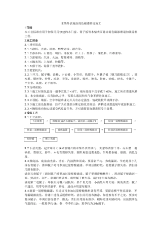 建筑行业030木料表面施涂混色磁漆磨退施工工艺 