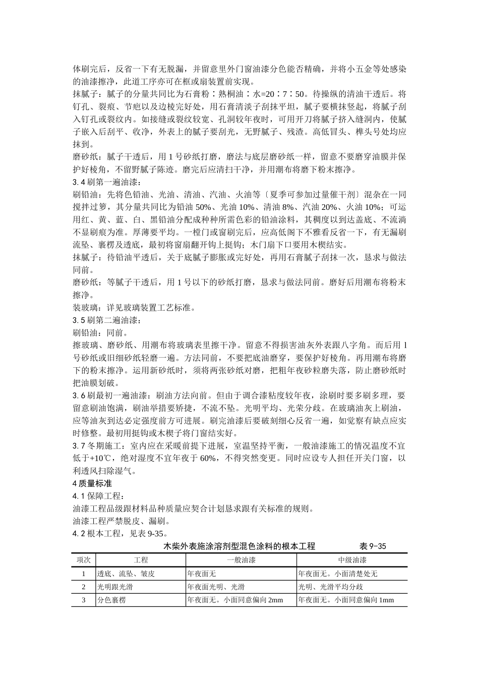 建筑行业028木材表面施涂溶剂型混色涂料施工 _第2页