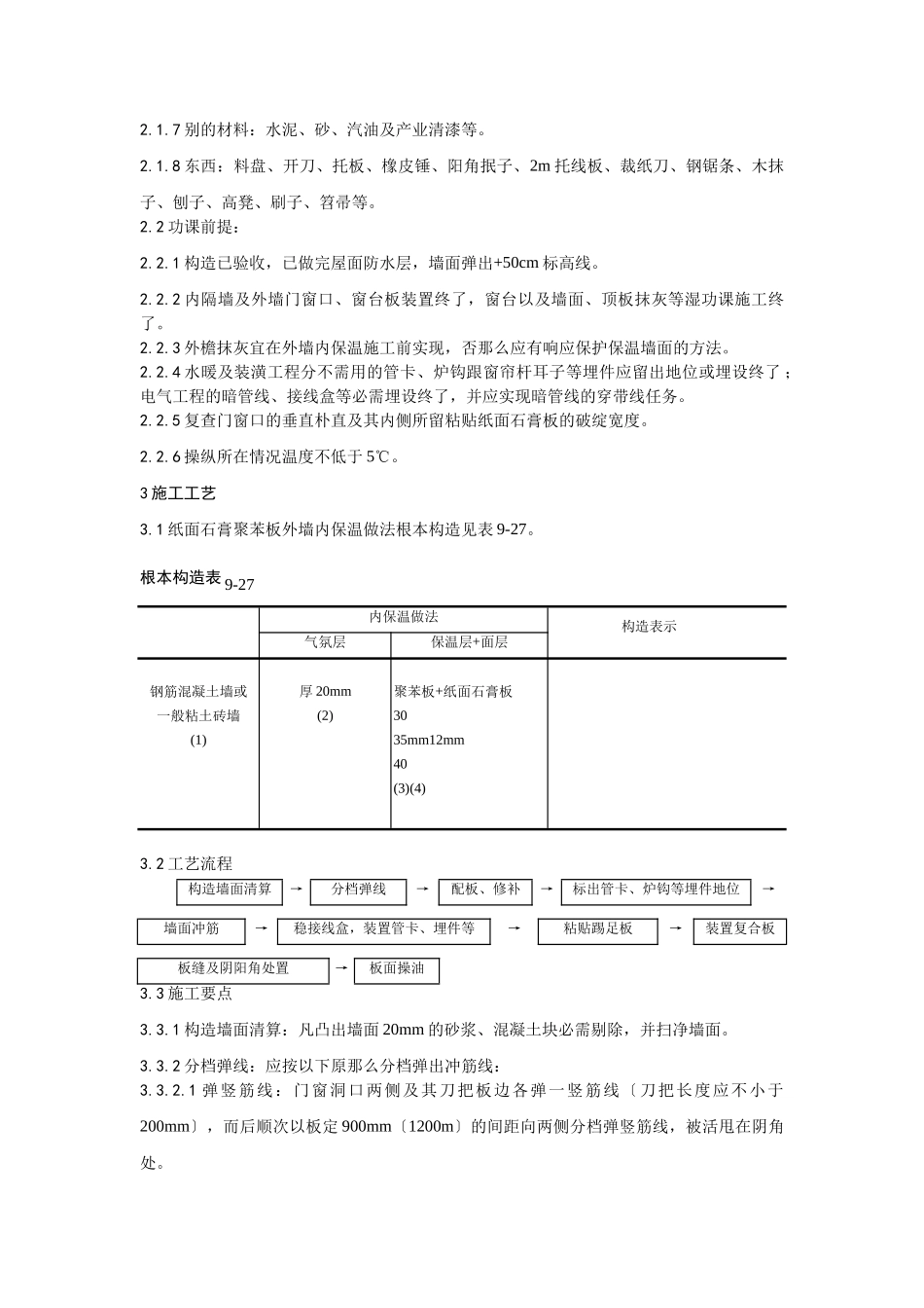 建筑行业021纸面石膏聚苯复合板外墙内保温墙面施工工艺 _第2页